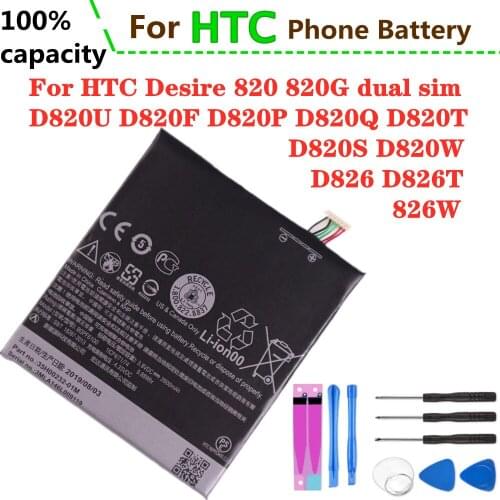 B0PF6100 Battery For HTC Desire 820 820G D820U D820F D820P D820Q D820T D820S D820W dual sim D826 D826T 826W Mobile Phone Battery
