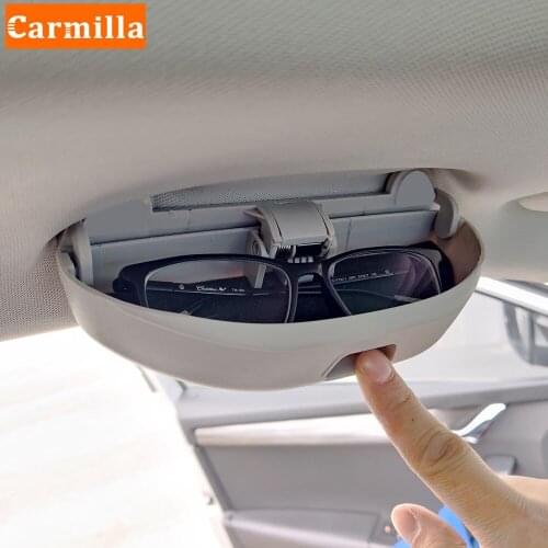 Car Glasses Case Sunglasses Holder Storage Box Fit for Volkswagen VW Polo 6R for Skoda Rapid Octavia Fabia Superb Accessories