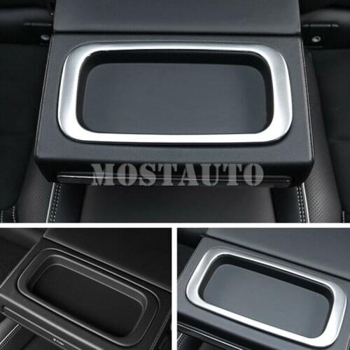 For Volvo XC60 Second generation 2018-2019 Stainless Steel Rear Tail Row Water Cup Holder Cover Trim 1pcs Car Decor Car Trim