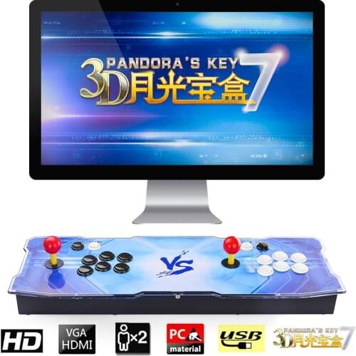 3D Pandoras Box Key 7 Retro 2 Players 2413 Games Arcade Machine Game Console, Adding Games, USB Game Pad Up to 4 Players