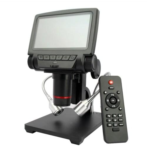 HDMI/AV Microscope 5 Inch LCD Long Object Distance Digital USB Microscope for Mobile Phone PCB Repair Soldering Magnifier Tools