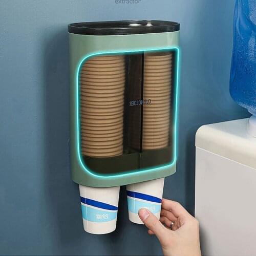 Multifunction Disposable Cups Storage Automatic Cup Remover Household Gadgets Without Drilling Wall-Mounted Cup Holder Bracket