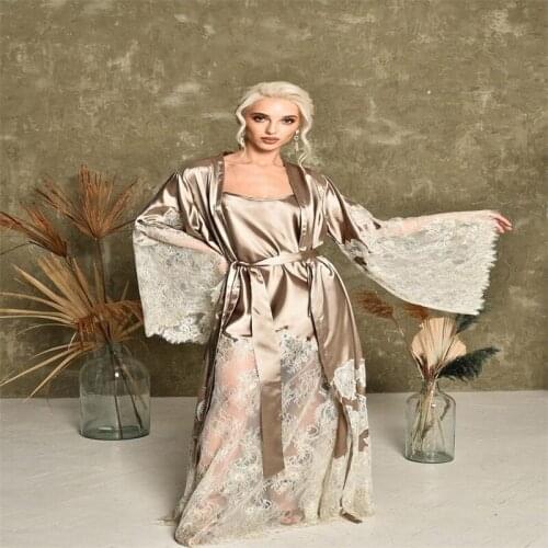 Женские халаты с кружевом NCDIMS China At AliExpress