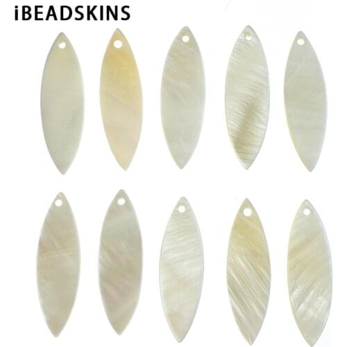 New arrival! 30x9mm 100pcs/lot shell oval-shape charms for Stud earring/earrings accessories/Earring parts