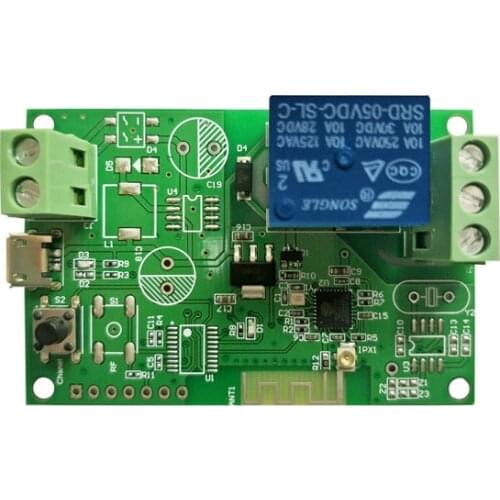 DC5V 12V Single Channel Jog Self-lock Wireless WiFi Switch Relay Module APP Remote Control Smart Home Automation Access Control