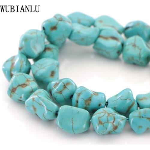Wholesale 18 Style Natural Stone Turquoises Loose Beads For Jewelry Making DIY Necklace Bracelet Fine Or Fashion Charm Women