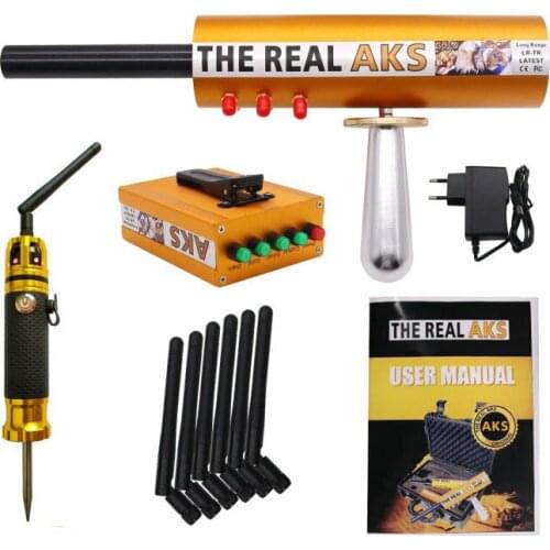 The Real AKS Long Range Gold Detector 6 Antennas Plastic Case for Silver Gem Diamond Golden + Filter