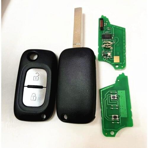 5pcs 2 button 3 Buttons 2 button Flip Remote Key For Renault Twingo Modus Kangoo with PCF7947A / HITAG 2 / 46 CHIP 433mhz ASk