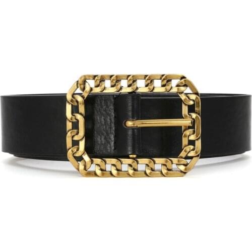 New Women Vintage Belt Fashion Geometric Square Alloy Pin Buckle Belt Belts Female Luxury Dress Jeans Waistband Waist Seal