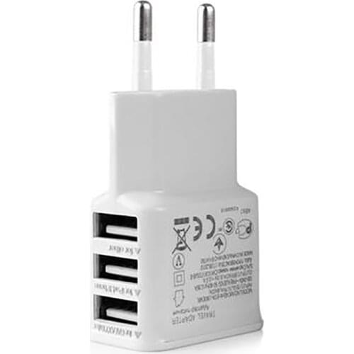 3 Ports EU Plug USB Wall Travel AC Charger Adapter For Samsung Galaxy S5 Phone