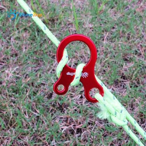 ShineTrip 8pcs aluminum alloy tent rope knot buckle tents awning wind rope Slide lock rope buckle Tent Peg Tent accessories