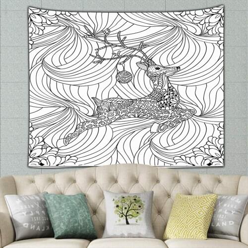 Blue Black Red Tan Plaid Beauty Fashion Tapestry Wall Hanging