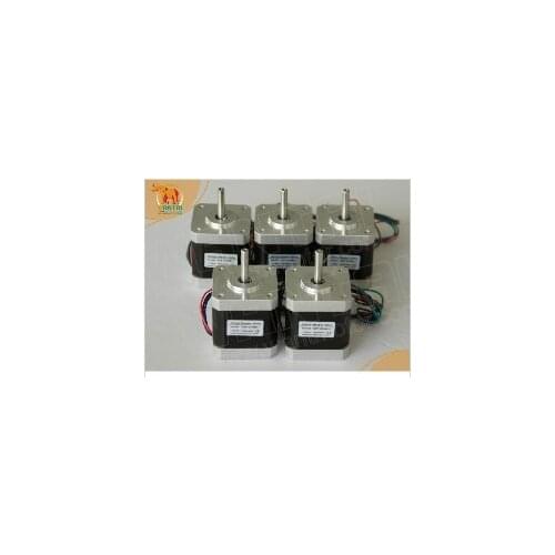 Super Wantai 5 PCS, Nema 17 Stepper Motor 4000g.cm,1.7A,2phases (CE,ROSH)42BYGHW609, CNC Robot 3D Makebot Reprap Printer
