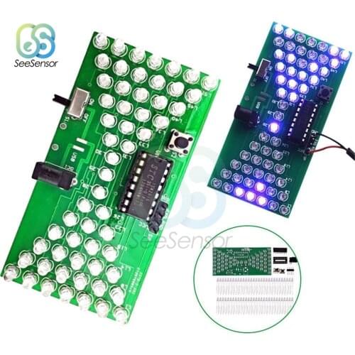 5V LED Electronic Hourglass DIY Kit Speed Adjustable Electronic DIY Kits LED Lamps Double Layer PCB Board Module