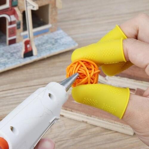 Hot Glue Gun Finger Caps 3 5 Pieces Silicone Finger Protector for High Temperature Resistant Anti-Hot Particles Pitted Anti-slip