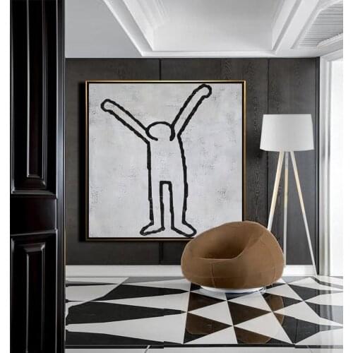 Inspired Oversized Canvas Painting Black Art Pop Art Minimalist Painting Modern Art Abstract Minimal Art Wall Art Canvas Art