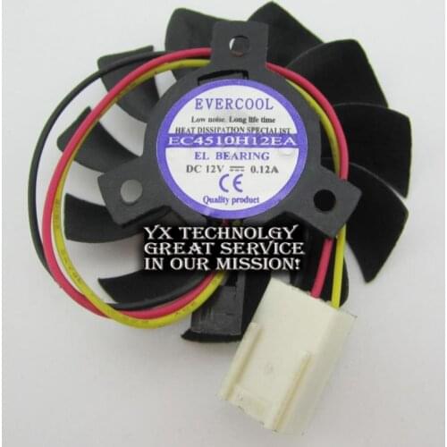 Video card fanNew EC4510H12EA DC12V 0.12A Graphics card cooling fan Blade diameter of 40mm 20mm pitch