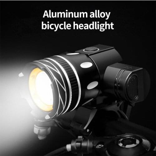Waterproof Bicycle LightRechargeable USB LED Headlight + Rear Taillight, Riding Headlight, Mountaineering Safety Warning Light
