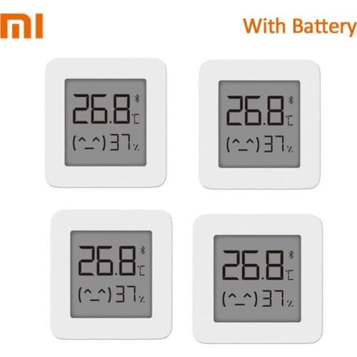 2021 XIAOMI Mijia Bluetooth-compatible Thermometer 2 Wireless Smart Electric Digital Hygrometer Thermometer Work with Mi APP