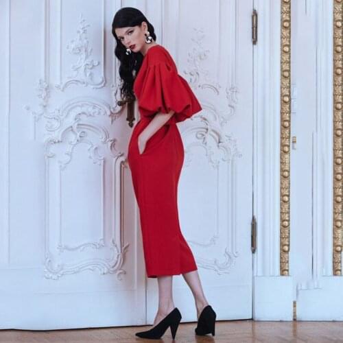 2020 New Arrival Spring Summer Fall Dress Women Elegant Bodycon Pencil Work Office Ladies Casual Party Long Dresses Plus Size