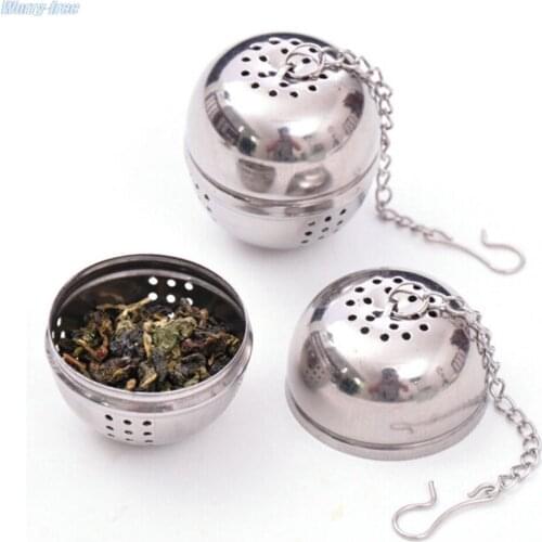 1Pc Stainless Steel Fashion Kichen Sphere Locking Spice Tea Ball Strainer Mesh Infuser Filter