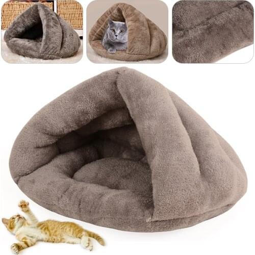 1pc 45x45cm Cat Dog Nest Bed Puppy Soft Warm Cave House Winter Sleeping Bag Mat Pads For Pet Accessories