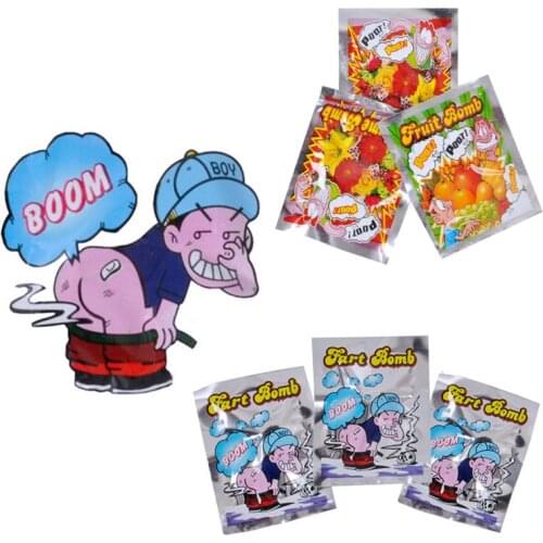 Hot Selling 10pcs Funny Fart Bomb Bags Stink Bomb Smelly Funny Gags Practical Jokes Fool Toy