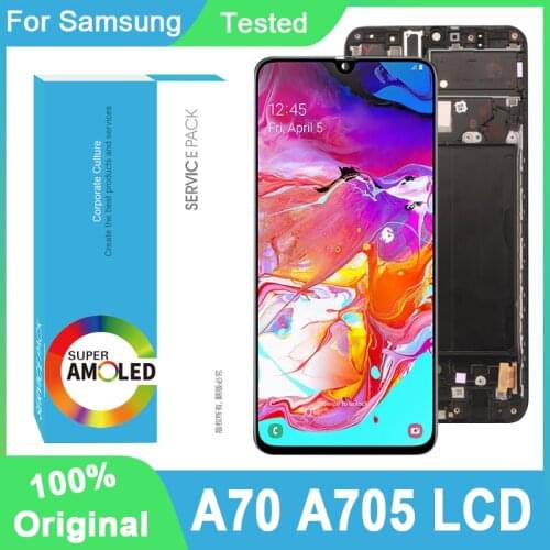 100% Original 6.7'' AMOLED Display For Samsung Galaxy A70 A705 A705F SM-A705MN Full LCD Touch Screen Digitizer Repair Parts