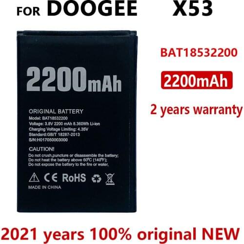 100% Original 2200mAh Replacement Battery BAT18532200 For DOOGEE X53 New Phone High Quality Batteries+Tracking number