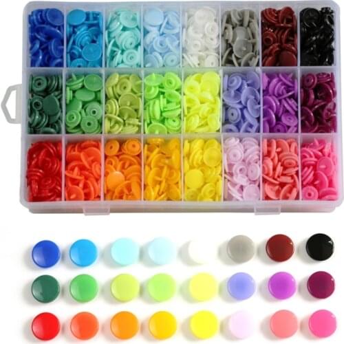 12mm Snap Button Round Plastic Sewing Poppers Fastener 600/1440PCS Colorful Press Button for Baby Clothing Bibs Sewing Supplies