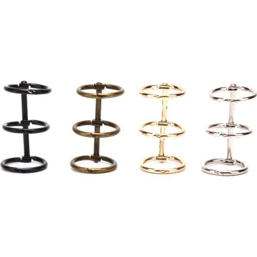 2Pcs Metal Loose Leaf Book Binder 3 Rings For Notebook Album Scrapbook Clips Metal Ring Binder Calendar Circle Stationery Office