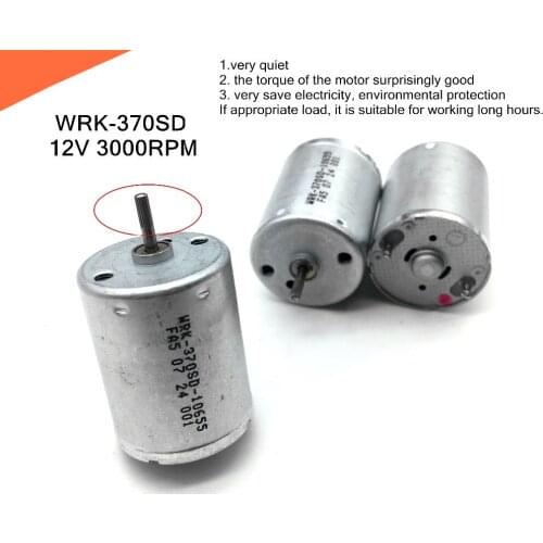 3PCS New mute motor WRK-370SD,half shaft 12V 3000RPM