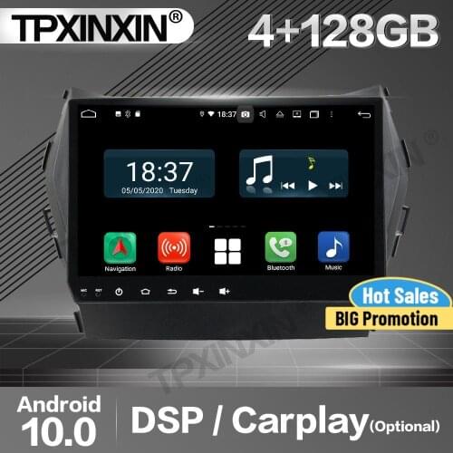 4+128G Carplay Car Radio 2 Din Stereo Receiver Android For Hyundai IX45 2014-2018 GPS Navigation Player Audio Recorder Head Unit