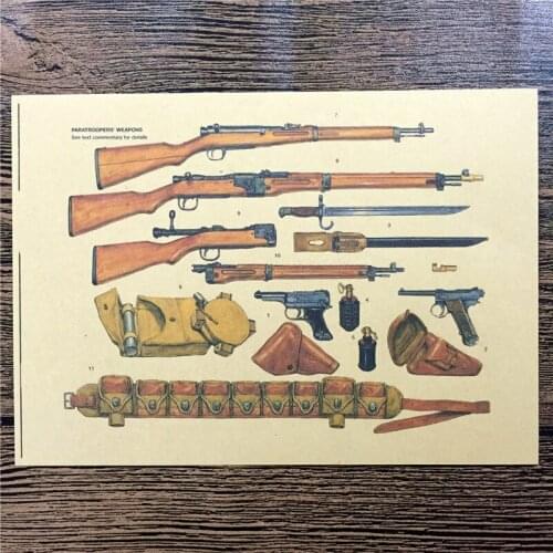 Free ship house decor wall painting "military equipment about gun "caudro art painting for living room decorative sticker FW-269