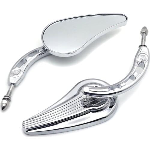 Afetermarket free shipping motorcycle mirror Motorcycle Chrome Raindrop Side Mirrors For 1984 and up Harley Davidson Softtail Sl