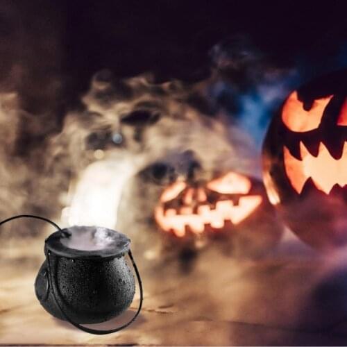 Halloween Witch Pot Smoke Machine Mist Maker Fogger Water Fountain Fog Machine Color Changing Party Prop Decoration Tools