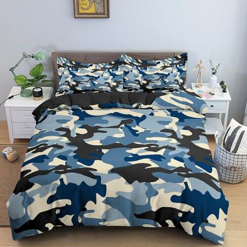 Camouflage Bedding Set Luxury Duvet Cover for Kids Adults Breathable Soft Quilt Cover Bedding Set Twin Queen King Size