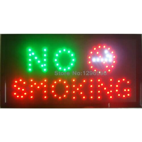 2016 Hot sale no smoking led sign Graphics 10*19 Inch indoor Ultra Bright flashing led lighting