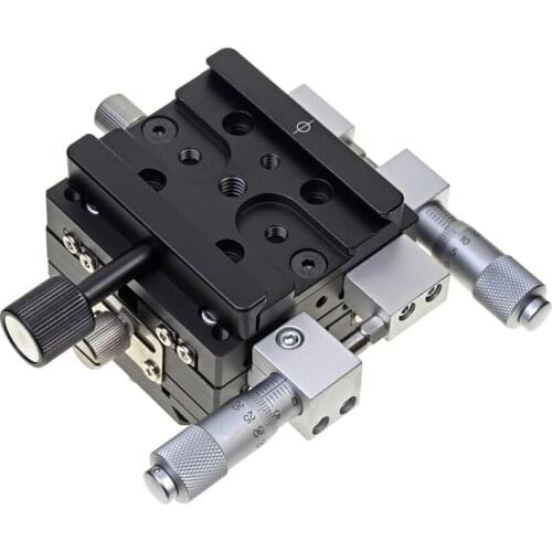 XY Axis Micrometer Fine-tuning Slide Accuracy 0.01MM Macro Photography Stacking Pan-Tilt Close-up Shooting Displacement Platform