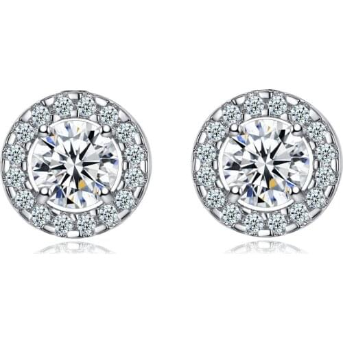 Fashion Earrings New 2019 Girls Zircon Flash Star Crystal Stud Earrings For Women Wedding Jewelry Wholesale