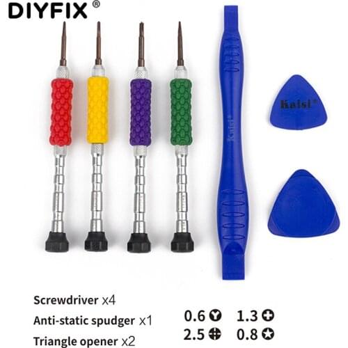 DIYFIX 7 in 1 Screwdriver Set for iPhone 7 Series Phone PC Tablet Disassemble Pry Opening Tools Repair Tool Kit K-T3602