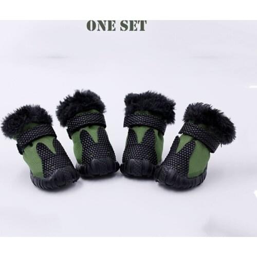 New 100 sets warm non-slip cotton shoes dog Teddy Bichon Schnauzer thick cotton shoes for autumn and winter