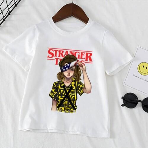 New Summer Girls Boys T Shirt Stranger Things Fashion Print Kids T-shirt Cartoons Short Sleeve Tees Childrens Clothes,YKP138