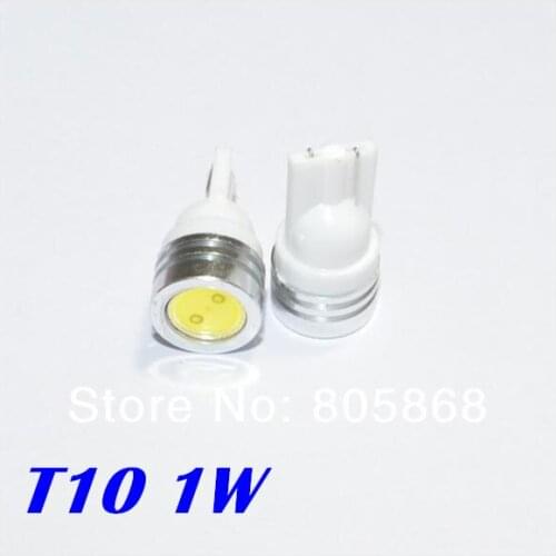 Wholesale Free Shipping 500pcs T10 1w led light 194 168 Smd High Power Led Car Light Bulbs reading lamp turn signal