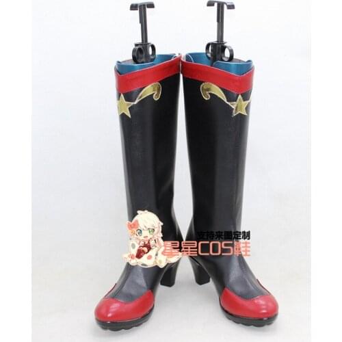 LoveLive! Love Live Honoka Kousaka Moon Star Girls Cosplay Shoes Boots X002