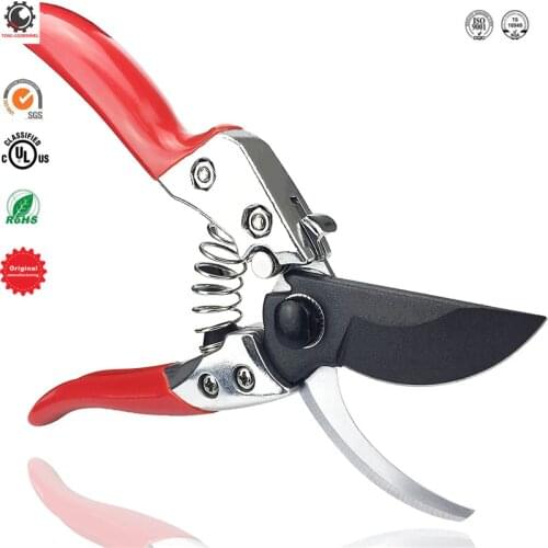 Professional Heavy Duty Garden Bypass Pruning Shears, Tree Trimmers Secateurs, Hand Pruner, Stainless Steel Blades,Hand Pruner