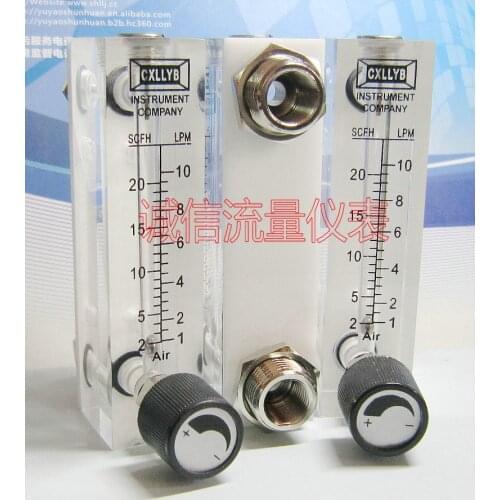 LZM-6 panel type adjustable gas flowmeter 1-10LPM (L/min) 2-20SCFH 2 internal thread
