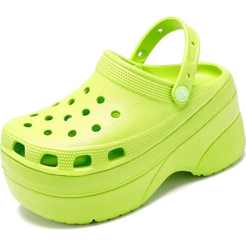 Women Clogs Quick Dry Wedges Garden Shoes Beach Sandals Antiskid Home Slippers Thick Sole Increased Flip Flops For Women