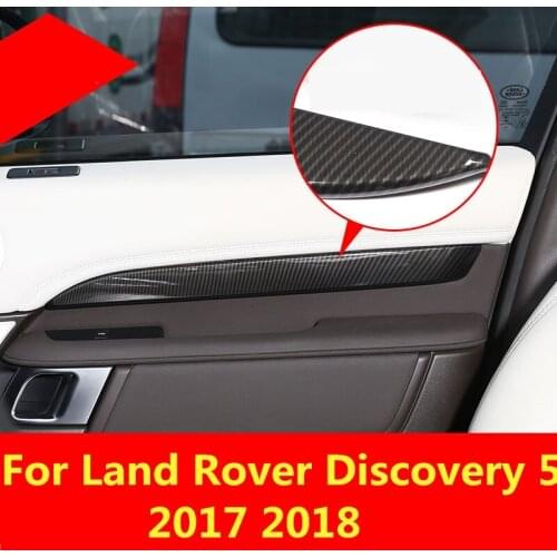 Carbon Fiber Inside Window Trims Inside Door Panel Strip Cover Door Inner Edge Sticker Trim For Land Rover Discovery 5 2017 2018
