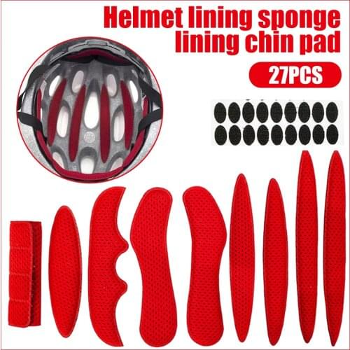 27Pcs Universal Helmet Pads Set for motorcycle Replacement Sponge Foam Pads Helmet Protection pad Motorcycle Bicycle Accessories